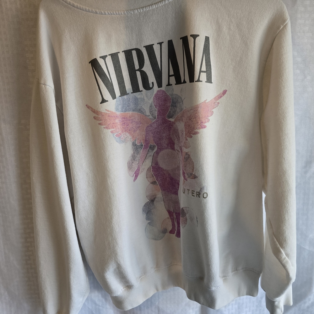 NIRVANA White Graphic Tee